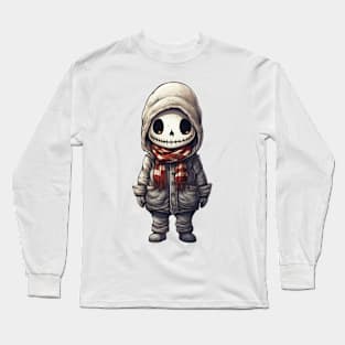 Spooky skull figure in mask perfect for halloween ! Long Sleeve T-Shirt